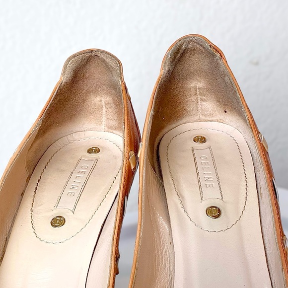 CELINE Vintage Leather Loafer Heels - Picture 5 of 14
